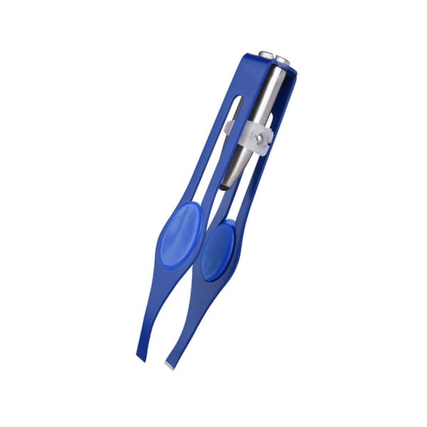 1 bit pincett med LED ljus hårborttagning Upplyst pincett Makeup pincett med lätta verktyg för män kvinnor blue