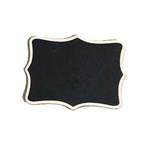 Kreativ svarta tavla i trä Perfekt för kaféer, restauranger och heminredning Wavy lace rectangle
