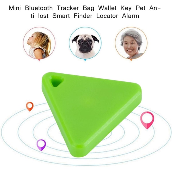2st Mini Bluetooth Tracker Anti-förlorad Smart Finder Locator Larmnyckel Kids Pet GPS Finder (vit, svart, grön, blå) green
