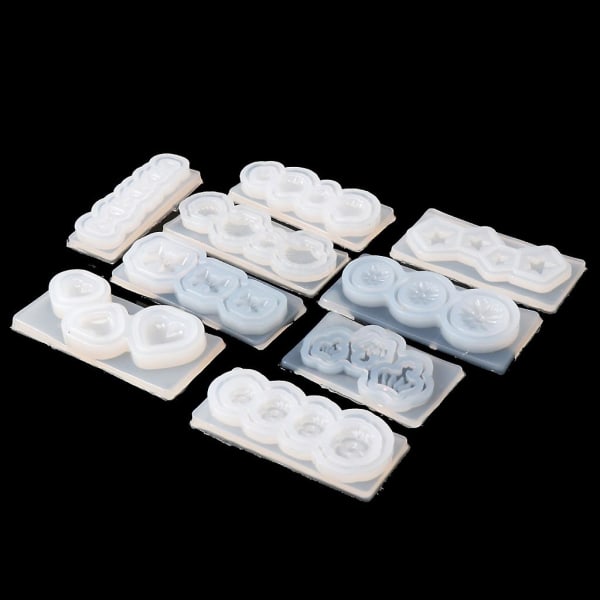 9st silikon Nail Art Blomvingar Form Epoxiharts Smycken molds Set