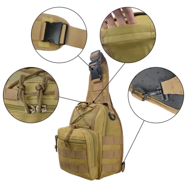 Men Daily Tactical Backpack Army bröstväska för män Nylon Military Messenger Sling Bags Ryggsäck cykelaxelväska green