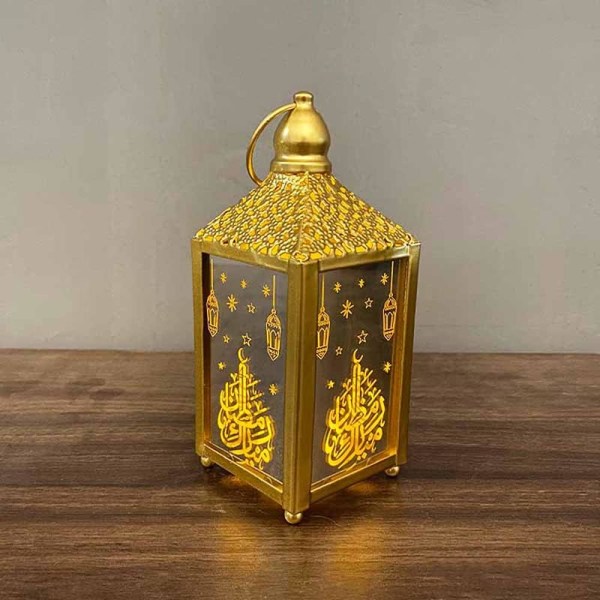 LED Pendelbelysning Semesterbelysning Dekorativ Lampa Smidesjärn Nattljus Vit/Guld Stor Dekoration Ny Ramadan gold
