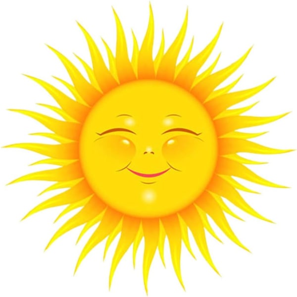 Tecknade solväggdekaler klistermärke Dekorkonst Peel and Stick Väggkonst klistermärken Dekordekoration för vardagsrummet