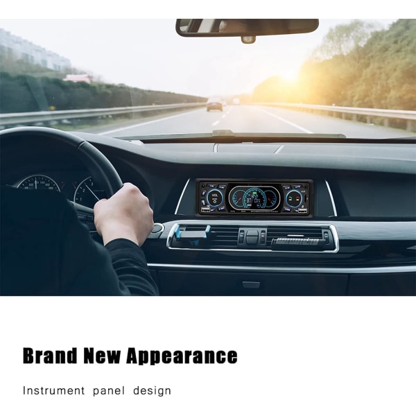 Bilstereo digitala mediamottagare, enkel DIN bilstereomottagare MP3-spelare, LCD Bluetooth -ljud och handsfreesamtal