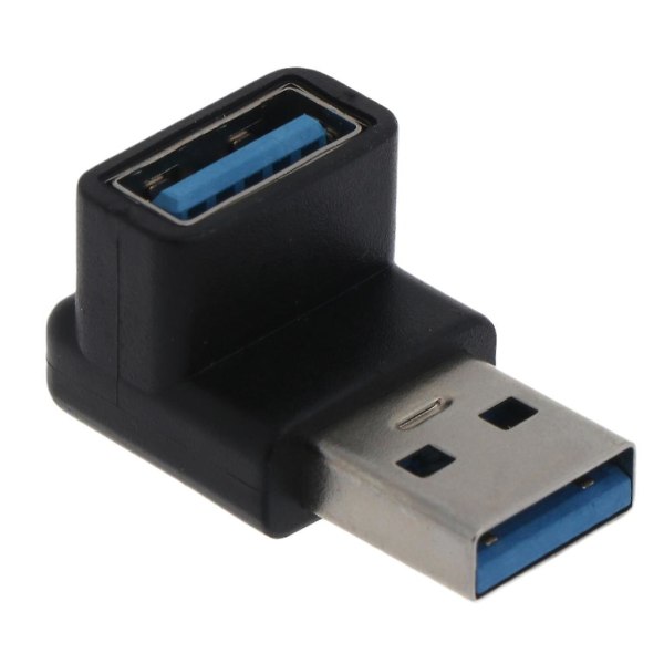 USB 3.0-koppling 90 graders hane till hona-adapter 5gbps Super Speed ​​USB 3.0-kontakt