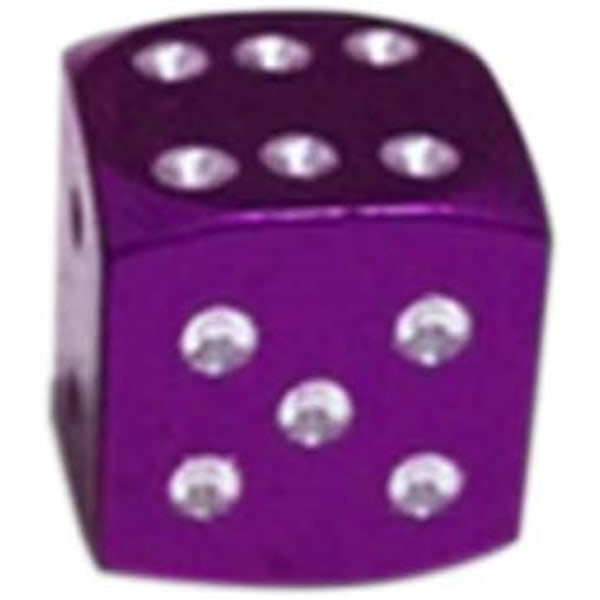 4st däck luftventil cover tärningshjul Anti-damm lock lock Sil tärning ventil cap färg ventil cap universal ventil cap purple