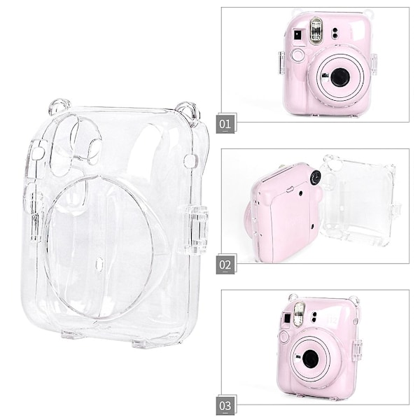 För Fujifilm Instax Mini 12 Transparent Kameraväska Skyddande C