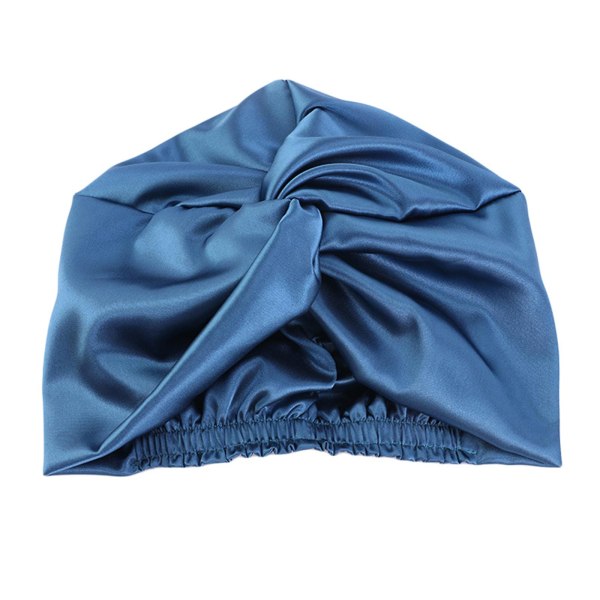 Dubbelknuten silkeslen satin cap Nattsömn cover för kvinnor med elastiskt band Bekvämt cover