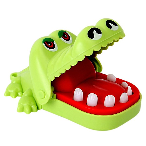 Leksak för krokodiltänder, spel för mini krokodil som biter finger J Yellow