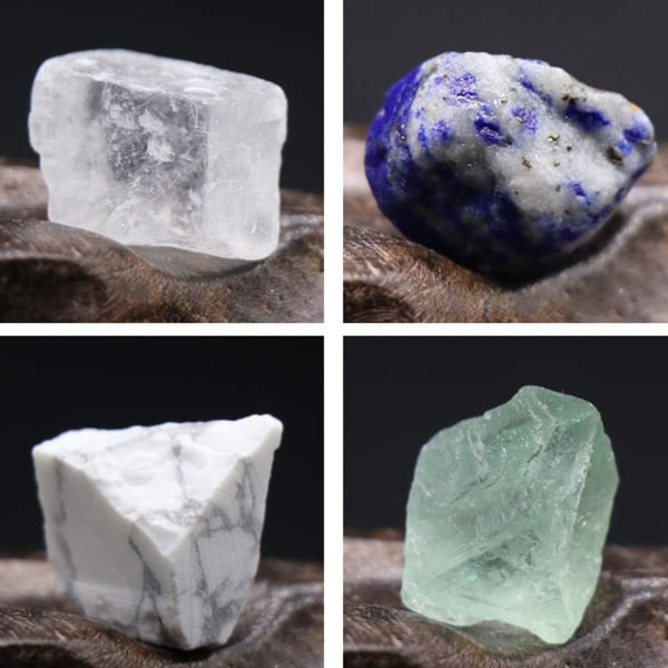 20st Chakra Stones Healing Crystals Set, Stress Relief Worry Stones Naturliga råa kvarts mineral ädelstenar