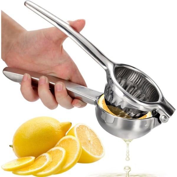 Citrusjuicer Citronpressare gjord av kraftigt rostfritt stål - citron- och limejuicer 22 * 7.5 cm