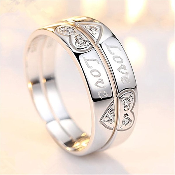 Lovers Ring Smycken Romantisk Alla hjärtans dag Present Ring Tillbehör för kvinnor