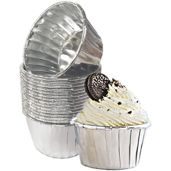 Fest Hippo Cupcake Cups Folie Muffin Liners Gold Cupcake Baking Cups Små Baking Cups silver