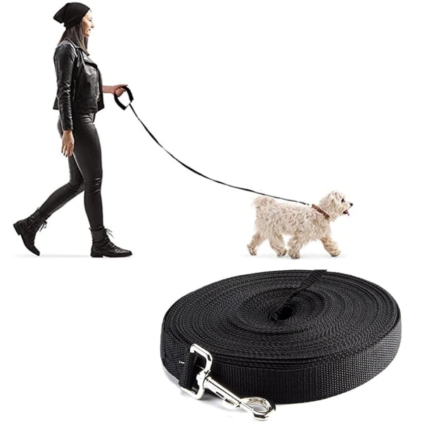 Träningslina för hundar, förlängbar hundlina för små medelstora hundar, lång lina för träning av promenader och löpning 2*10cm