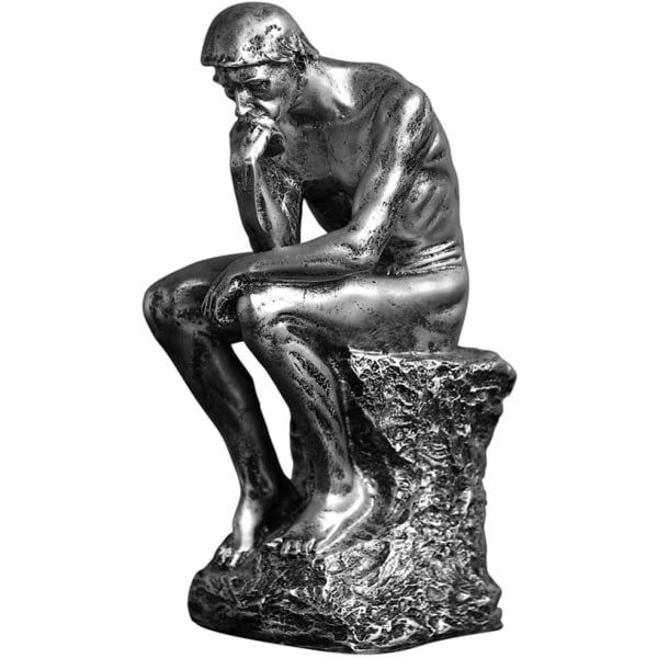 Tänkare Staty Berömd tänkande Man Harts Karaktär Skulptur Hemmakontor Bokhylla Kreativitet Prydnad för Study Room Li