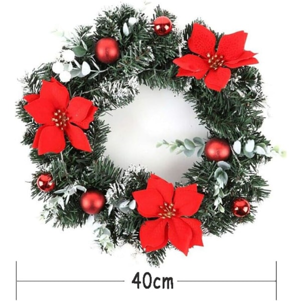 Christmas Wreath LED String Lights Ytterdörren Hängande Garland Holiday Dekorationer