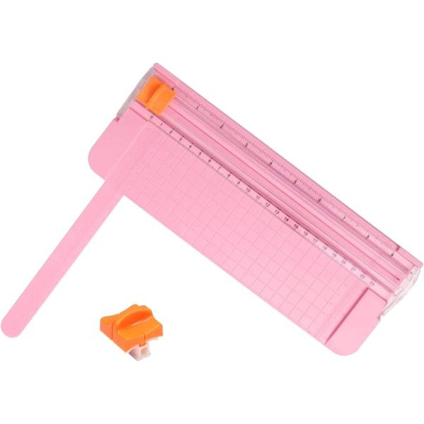 Mini pappersskärare, bärbar avskärare Trimmer A4 A5 Craft Guillotine Paper Trimmer Scrapbooking Tool för pappersetikettkort pink