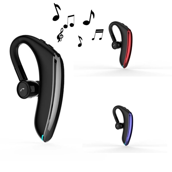 Bluetooth Headset, trådlöst Bluetooth 5.0 Headset bas Stereo hörsnäcka Handsfree samtal Business hörlurar black