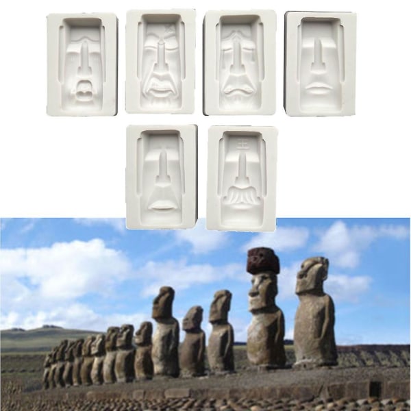 Påskön Moai Monolith Skulptur Form Chokladform Form Hantverksverktyg