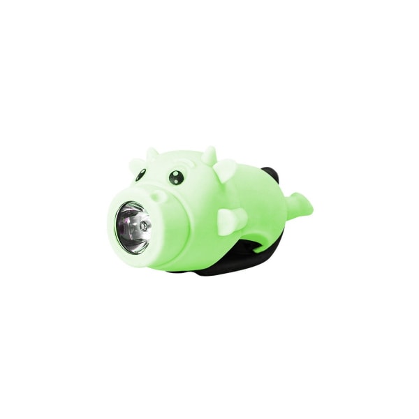 USB uppladdningsbar cykellampa med kohornsklocka för barn - främre cykellampa och tillbehör green