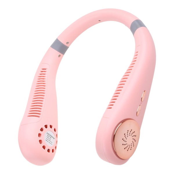 Bärbar fläkt USB-hörlursdesign Bladlös nackband Mini fläkt Su Pink