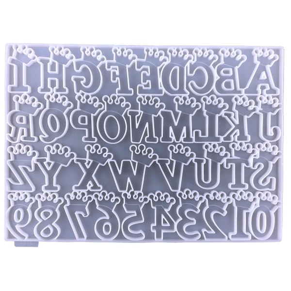 Kronbokstäver Nyckelring Uv Form Digitala siffror Alfabet Kristall Silikonform Mould själv hantverk Örhängen Form