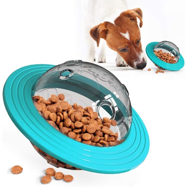 IQ Treat Ball – Dog Treat Ball (Slow Feeder, Dog Pussel Toy, Treat Dispensing Toy och Interactive Dog Toy i ett) lake blue