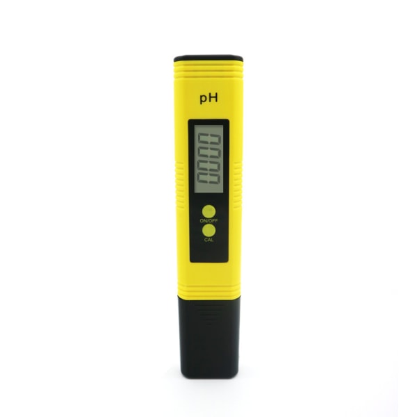 PH-mätare, digital testare 0,01 högprecisionsmätare för vatten, 0-14 mätområde, hushållsdrickande, akvarium, fisk yellow