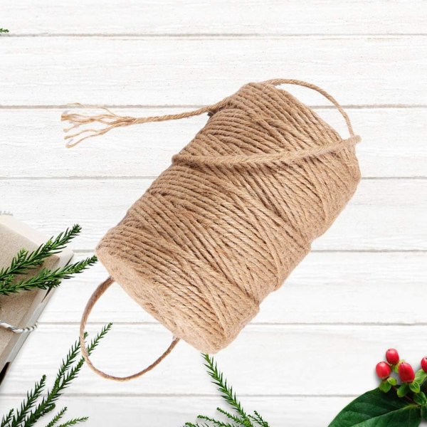 Naturlig Jute Garn Snöre Garn 3mm Konst och Hantverk Jute Rep för Presentinslagning, DIY Hantverk, Dekoration