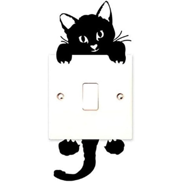 Switch Cat Väggdekor Ljusbrytare Dekordekaler