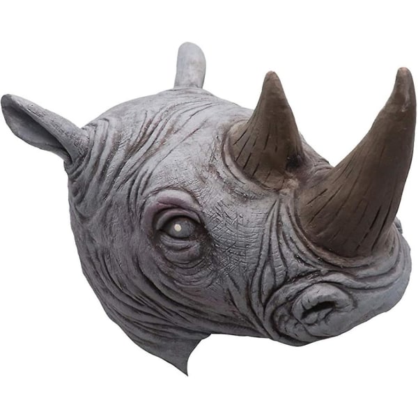 1 st, djurmask, djurmasker med noshörningsstil, läskiga noshörningshuvudbonader