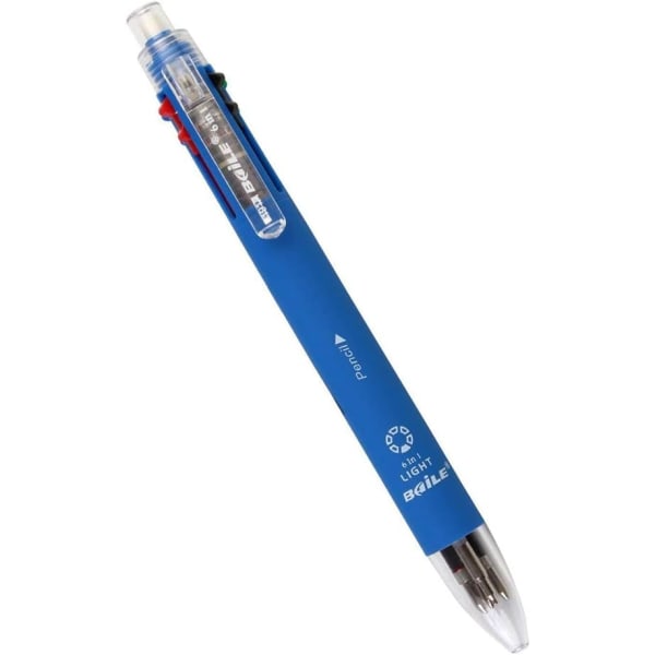 Kulspetspenna Mekanisk penna Flerfärgad penna i en 6-i-1 5 färgade  bläckpennor Penna Indragbar kulspetspenna och penna 303f | Fyndiq