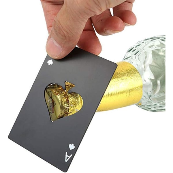 10 st rostfritt stål kreditkort poker flasköppnare herr present spader poker bar verktyg