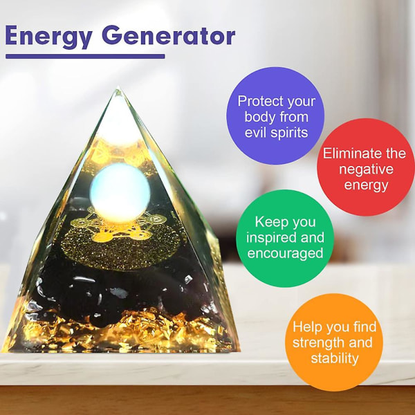 Orgone Pyramid för positiv energi, helande pyramider för att minska stress Chakra Reiki Healin