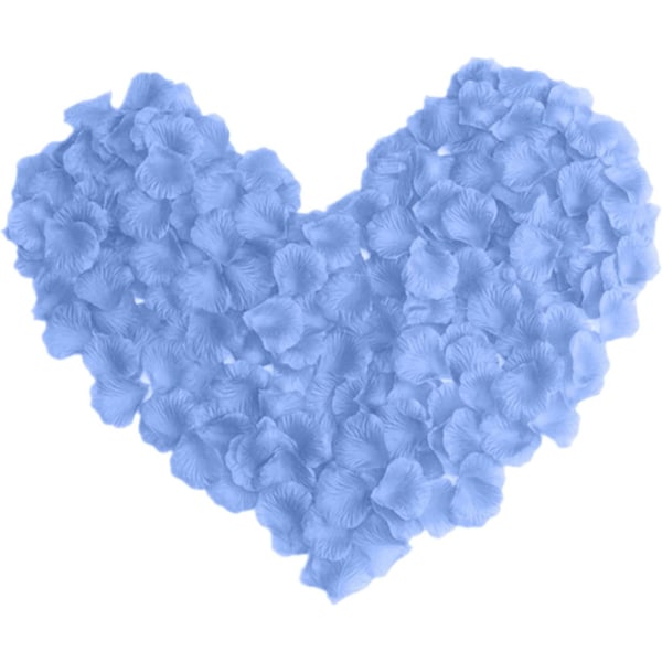 Konstgjorda rosenblad, konstgjorda sidenkronblad för alla hjärtans dag bröllop Blomsterdekoration, alla hjärtans dag konfe blue