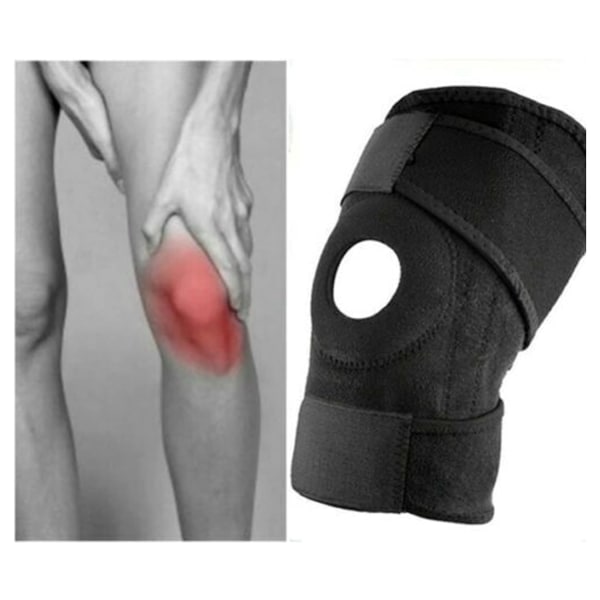 Unisex knästöd Justerbar kompression knäöppet knäskålssenstöd knästöd, stabiliserande skydd