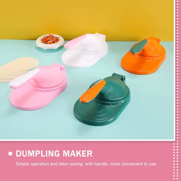 Dumpling Skin Wrapper Manuell Dumpling Maker Press Majstortillas Sockerpannkakor Dumpling Skin Dough Presser orange and green