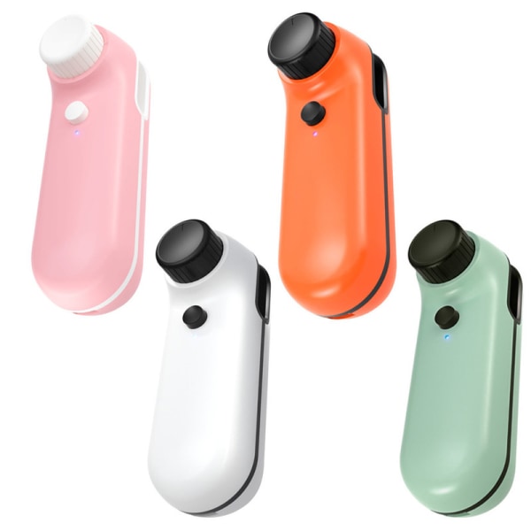 Bag Sealer Mini, handhållen påse Heat Vacuum Sealer 3 IN 1 Heat Sealer & Cutter USB Uppladdningsbar , Portable Bag Resealer Sa white