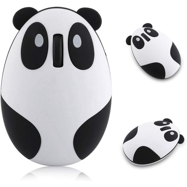 Trådlös mus Bluetooth Panda-mus, bärbara mobila optiska pandamöss, mindre brus Trådlös söt pandamus, 1 st black