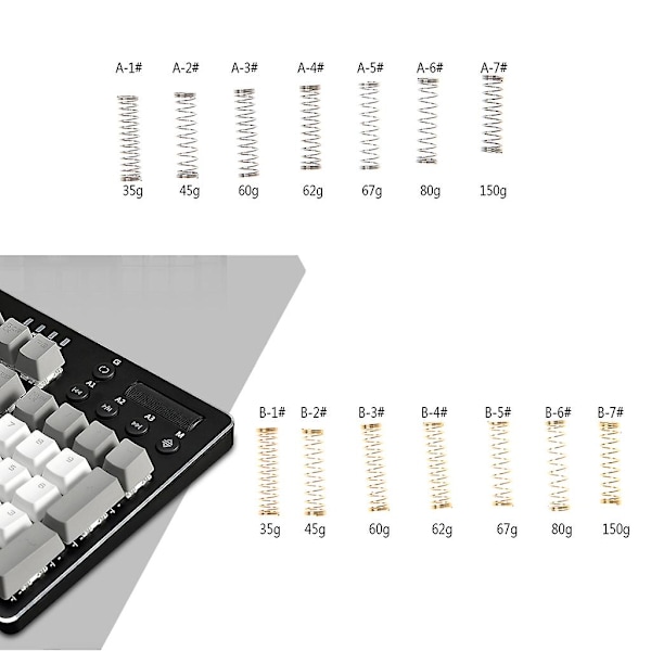 Gaming Mekanisk Tangentbord Switch Fjädrar Set 35g/45g/60g/62g/67