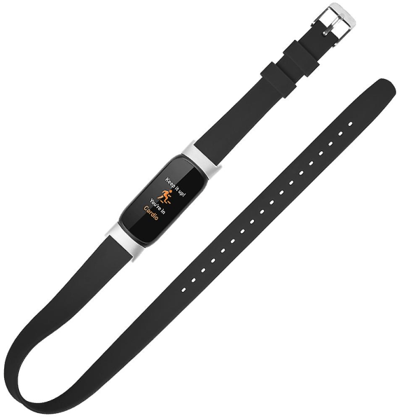 Silikonarmband för Fitbit-luxe handledsrem Fashion Watch Long Band Strap