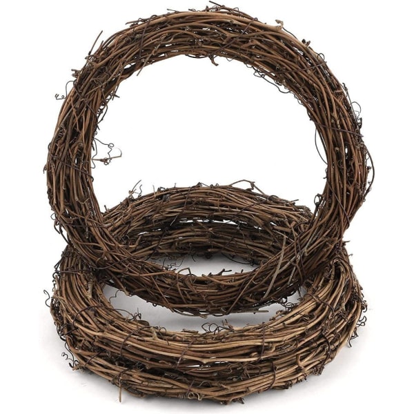 2X Natural Vine Rotting Ring DIY Dörr Vägg Homne Dekor Jul Kransar Hantverk 30cm