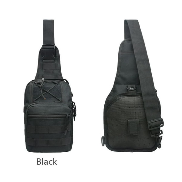 Herr Daily Tactical Backpack Army bröstväska för herr Nylon Military Messenger Sling Bags Ryggsäck cykel axelväska black