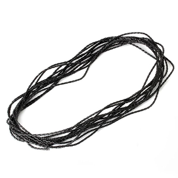 9 m svart läder flätad strängsnörekedja 3 mm halsbandsrep för smycken