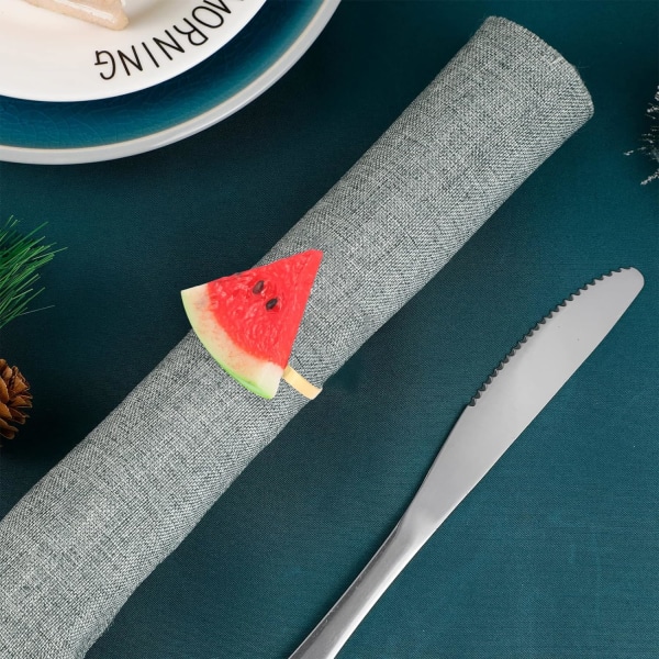 12st servettringar vattenmelon servetthållare Spännen för bordsdekorationer, legeringsservetthållare för bröllop, middagsdel