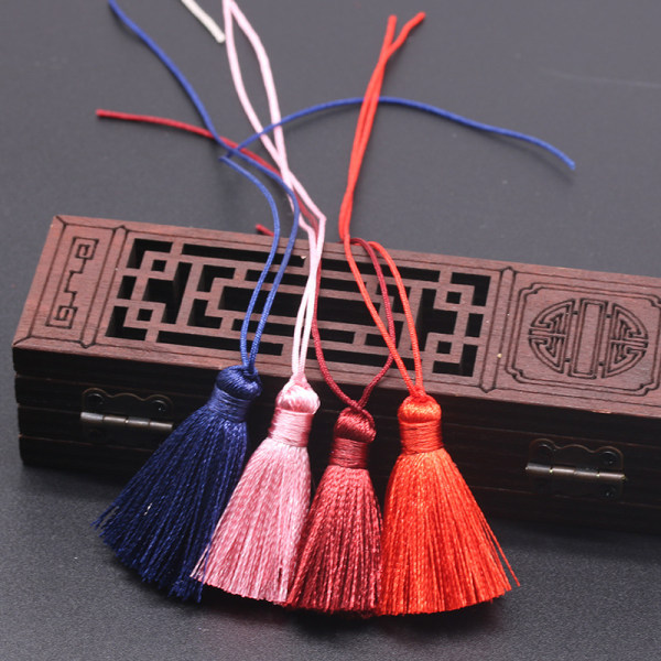 Silkeslen handgjorda mjuka hantverksminitofsar Bokmärketofsar för smyckestillverkning, souvenirbokmärken