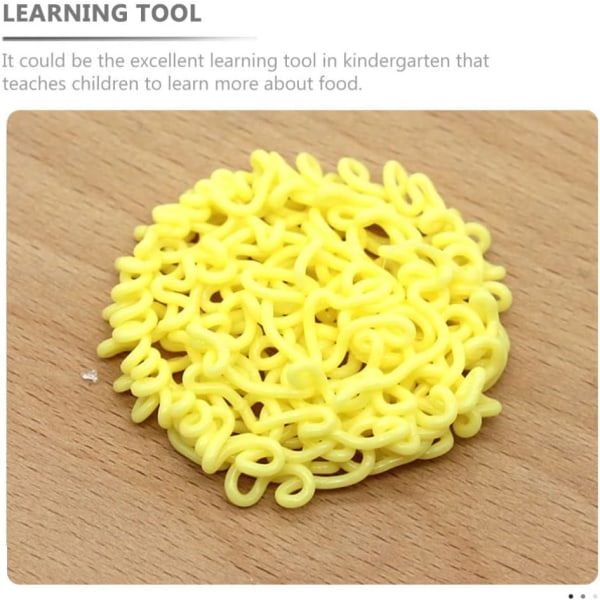 Konstgjorda snabbnudlar falska nudlar leksaker Silikon snabbnudlar falska mat modellering rekvisita kök låtsas leka leksaker round