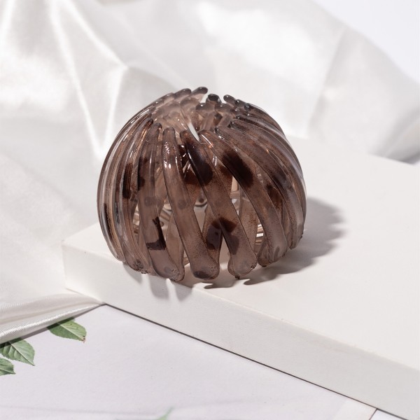 2st vintage geometriska indragbara hårslingor - hästsvanshållare Bird Nest Formed hårbullemakare Hår Donut Hårstyling light grey black
