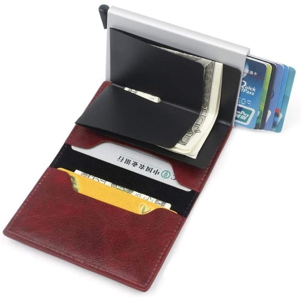 Slim plånbok för män med pengarklämma, popup-plånbok, kreditkort Ho
