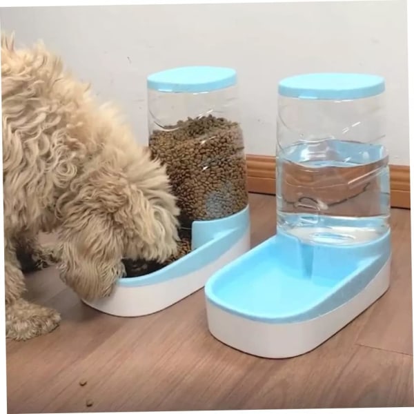 Automatisk husdjursvattenfontän, hundvattenfontänstation, automatisk utmatning av gravitationsvattenfontän för små medelstora S